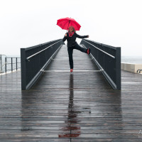 Dancing in the rain - Spaziergang im Regen im Lausitzer Seenland
