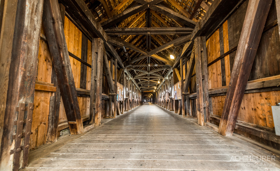 Die alte Holzbrücke von Bad Säckingen